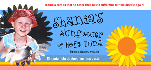 Shania’s Sunflower of Hope Fund for neuroblastoma research